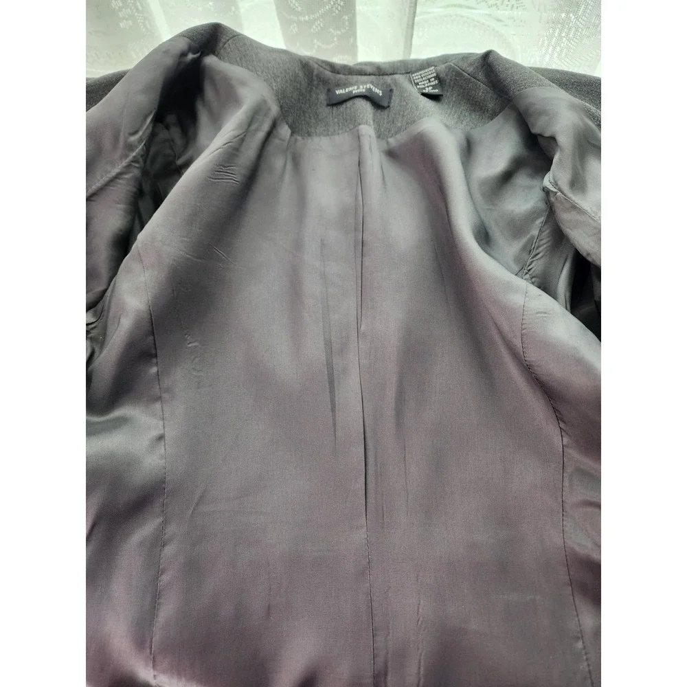 Valerie Stevens Gray Career Blazer Jacket Professional Stretch Interview Size 2P